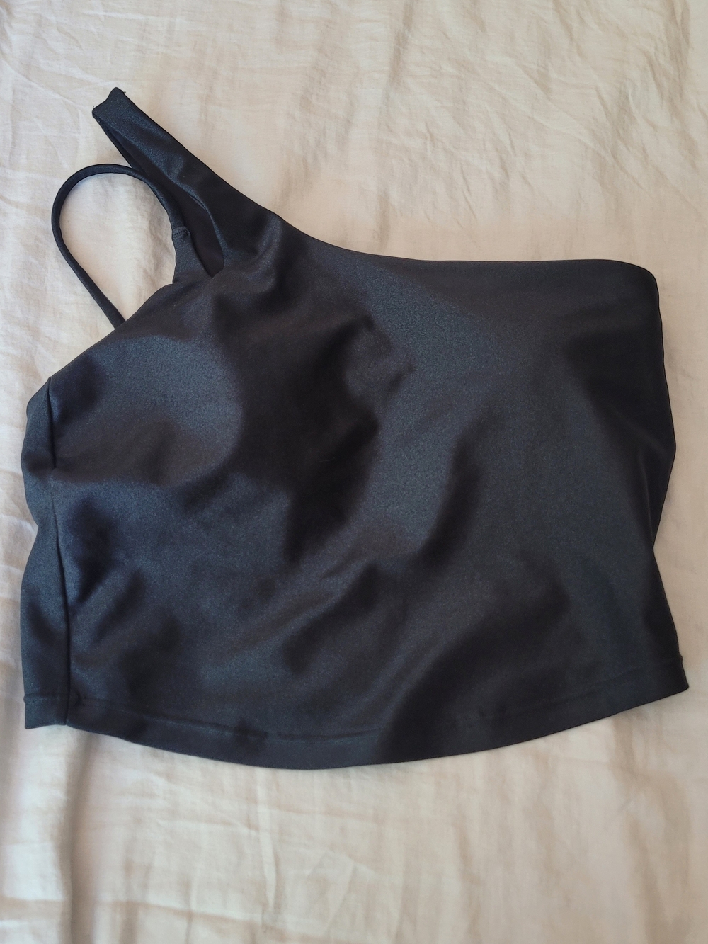 Old Navy Black One-Shoulder Crop Top